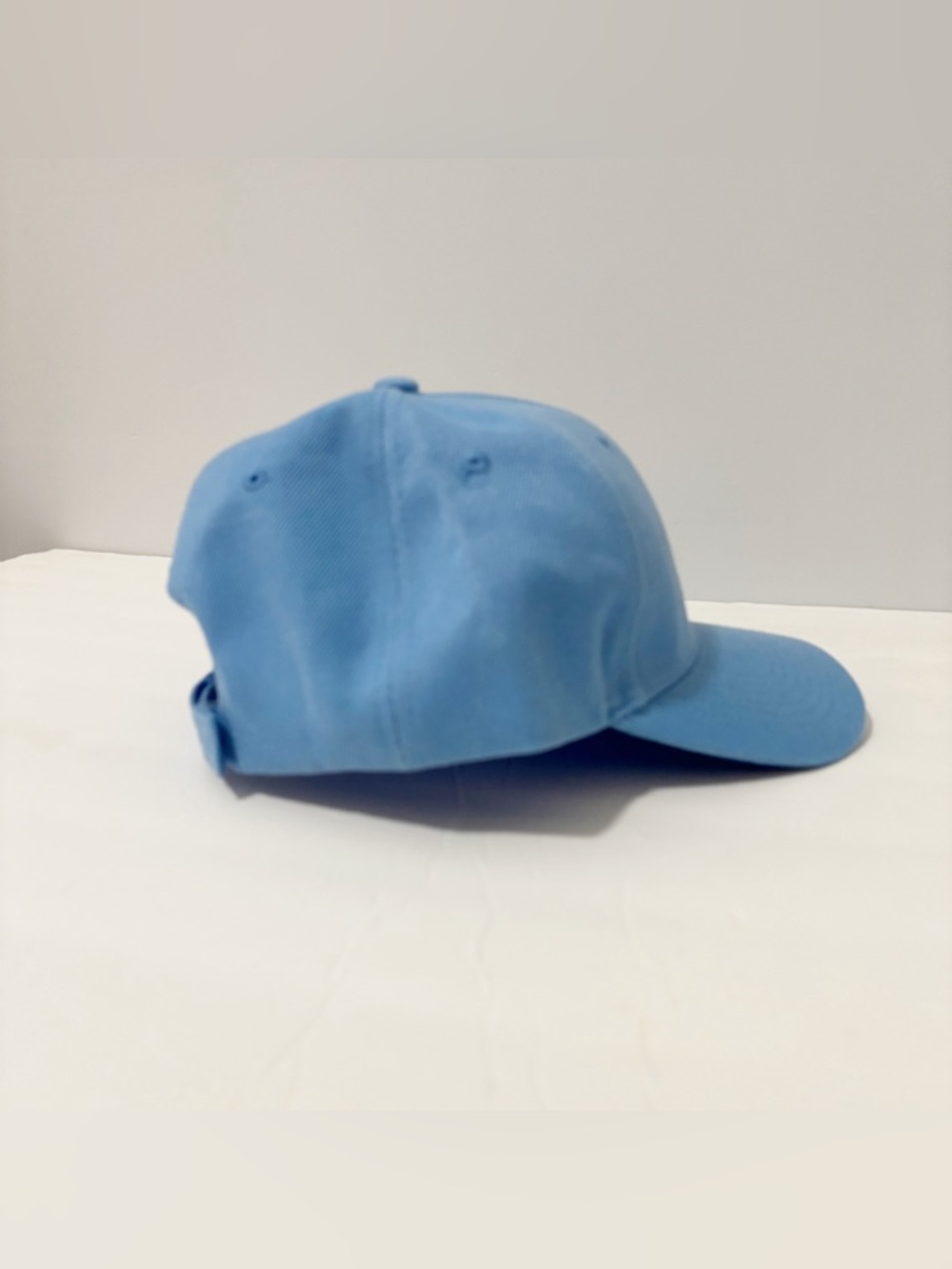 Classic Blank Light Blue Cotton Baseball Cap Hat Plain Minimalist Solid Sporty - Picture 5 of 7
